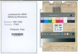 Entnazifizierung Paul Poetzsch , geb. 02.10.1890 (Postbeamter)