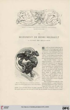 2: Le monument de Henri Regnault à l'école des Beaux-Arts