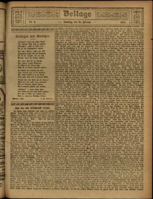 Zweite Ausgabe vom Sonntag, den 26. Februar 1922.
