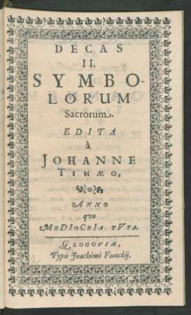 2: ... Symbolorum Sacrorum
