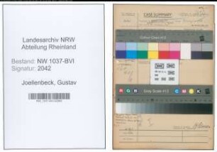Entnazifizierung Gustav Joellenbeck , geb. 14.09.1882 (Mitinhaber)