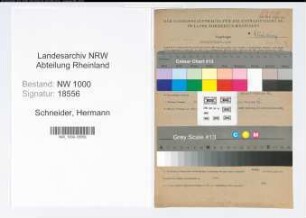 Entnazifizierung Hermann Schneider, geb. 07.08.1897 (Schneider)