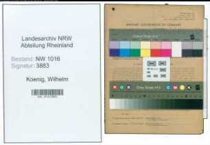 Entnazifizierung Wilhelm Koenig , geb. 04.12.1897 (Beamter)