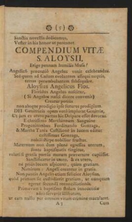 Compendium Vitae S. Aloysii