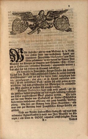 Ausführliche Beantwortung der Französischen Kriegs-Erklärung und der vom Malbran de la Noue unlängst zu Franckfurth übergebenen Declaration