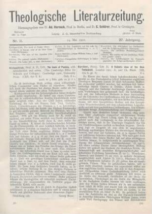 321 [Rezension] Kirkpatrick, A. F., The book of Psalms, with introduction and notes