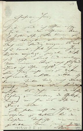 Brief von Clara Schumann an Eberhard Peters