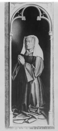 Genter Altar / Die Anbetung des Lammes — Die Stifter — Bildnis der Isabella Vydt, Gemahlin des Stifters