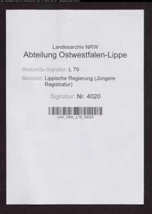 Anstellung der Lehrer am Gymnasium zu Lemgo, Band 1
