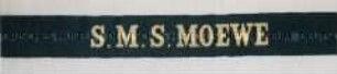 Mützenband für Matrosen und Maate vom seemännischen Personal "S.M.S. MOEWE"