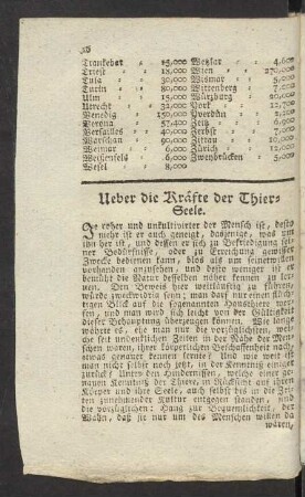 Ueber die Kräfte der Thier-Seele.