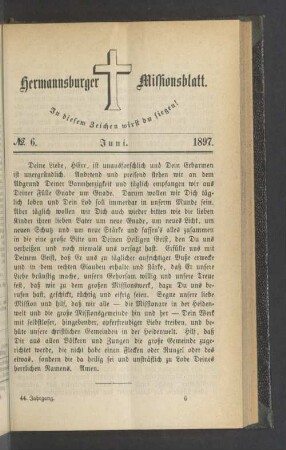 N° 6. Juni. 1897