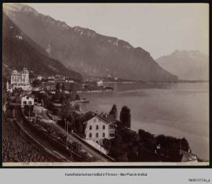 Panorama mit Blick auf Genfer See und Montreaux-Territet, Territet