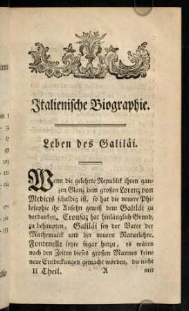 1-33, Leben des Galiläi