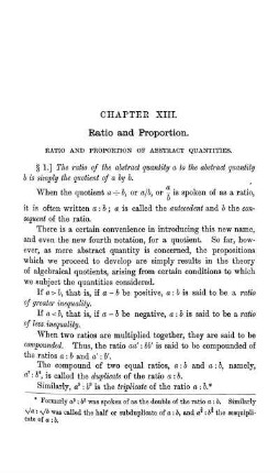 Chapter XIII. Ratio and Proportion.