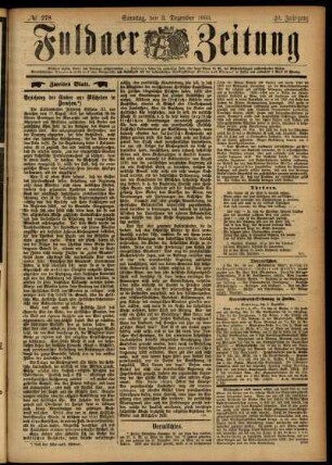 Zweite Ausgabe vom Sonntag, den 03. Dezember 1893.