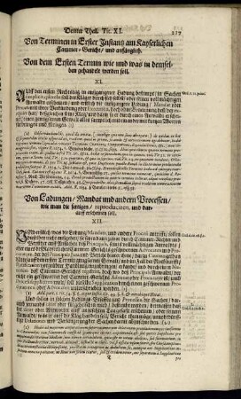 Von Terminen in Erster Instantz am Kayserlichen Cammer-Gericht.