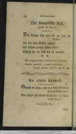Der französische Fuß. (pied de Roy.)