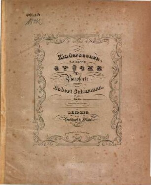 Kinderscenen : leichte Stücke für das Pianoforte ; op. 15