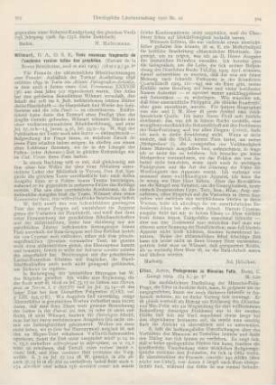303-304 [Rezension] Wilmart, André, Trois nouveaux fragments de l‘ancienne version latine des prophètes