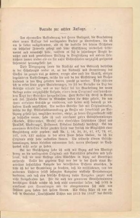Vorrede zur achten Auflage