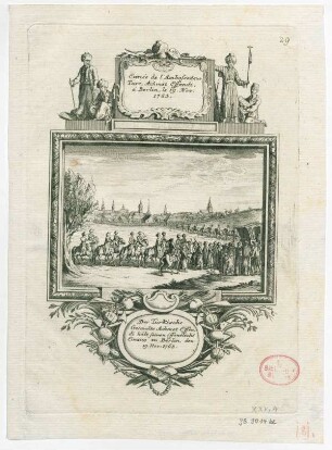 Entrée de l'Ambassadeur Turc, Achmet Effendi, à Berlin, le 19 Nov. 1763