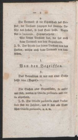 I. Von den Begriffen