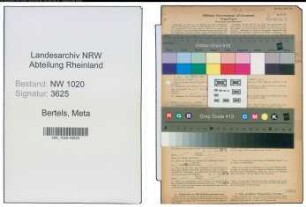 Entnazifizierung Meta Bertels , geb. 06.04.1903 (Lehrerin)