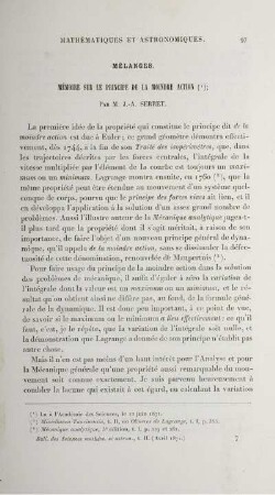 Mélanges.