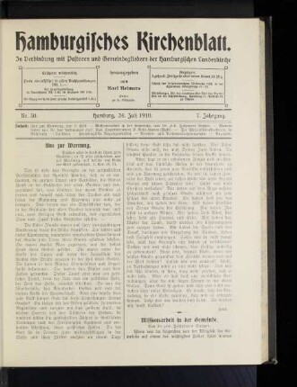 Uns zur Warnung