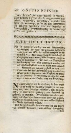 XVIII. hoofdstuk. Wat 'er vereischt wordt, om een seminarium, agtervolgens het daar van gemaakte bestek, te verkrygen. - ...