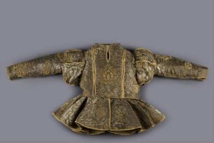 Wams / Bräutigamskleid Herzog Augusts von Sachsen zur Hochzeit mit Anna von Dänemark, 1548 in Torgau, bestehend aus Rock, Wams, Hose, Paar Strümpfe