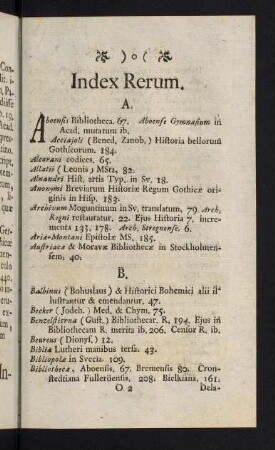 Index Rerum