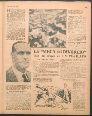 La "Meca del Divorcio" tuvo su origen en un pugilato