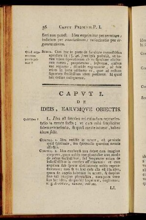 Caput I. De Ideris, Earumque Obiectis.
