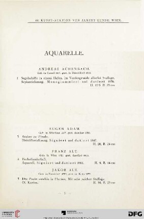 Aquarelle (Nr.1-129)