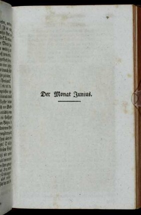 Der Monat Junius.