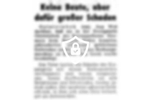 Keine Beute, aber dafür großer Schaden