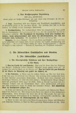 C. Die süddeutschen Landschaften und Staaten