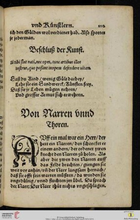 Von Narren vnnd Thoren