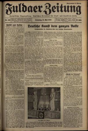 Erste Ausgabe vom Dienstag, den 12. Mai 1936.