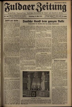 Erste Ausgabe vom Dienstag, den 12. Mai 1936.