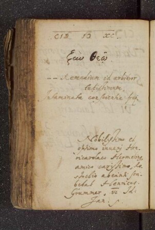 Henricus Grummer. – Incipit: xun theo. – Rostock, 08.01.1590