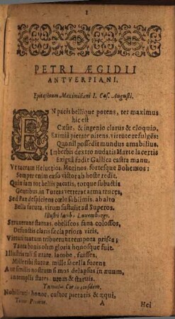Delitiae C. Poetarum Belgicorum, Huius Superiorisque Aevi illustrium. 1