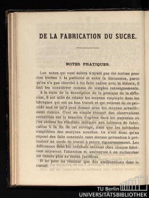 De la fabrication du sucre