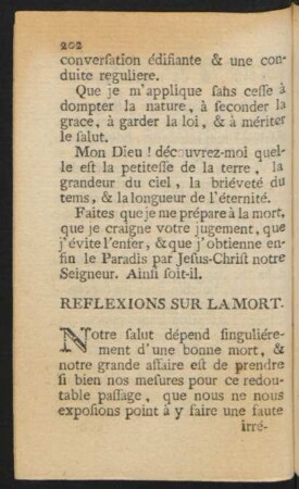 Reflexions sur la mort