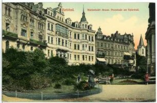 Karlsbad. Marienbader Straße. Promenade am Kaiserbad