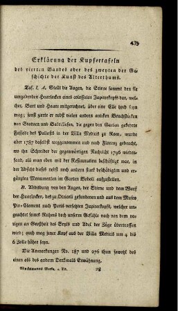 Erklärung der Kupfertafeln des vierten Bandes oder des zweyten der ...