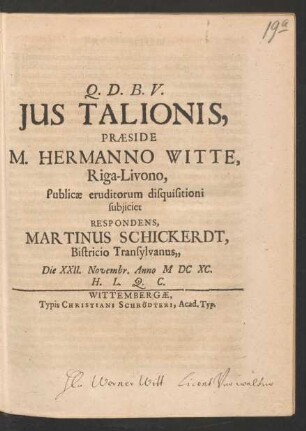 Ius Talionis