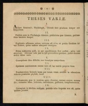 22-24, Theses Variae.